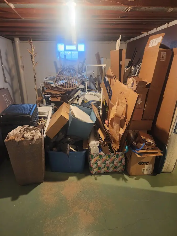 Roll-off dumpster container at job site for 20 Yard Dumpster Rental in Findlay